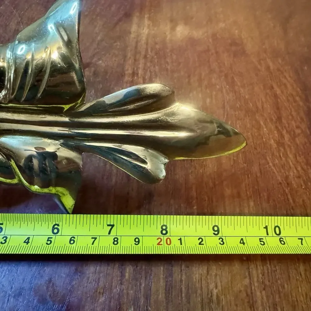 Vintage Brass Curtain Tiebacks Pair Ornate Bow Floral Drapery Holdbacks India
